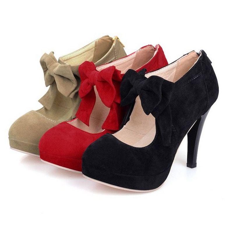 Buy Fashion ladies Bowtie Platform 