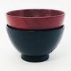 Maeju Lacquerware Wooden Soup Bowls Pair Miyako 4E-143