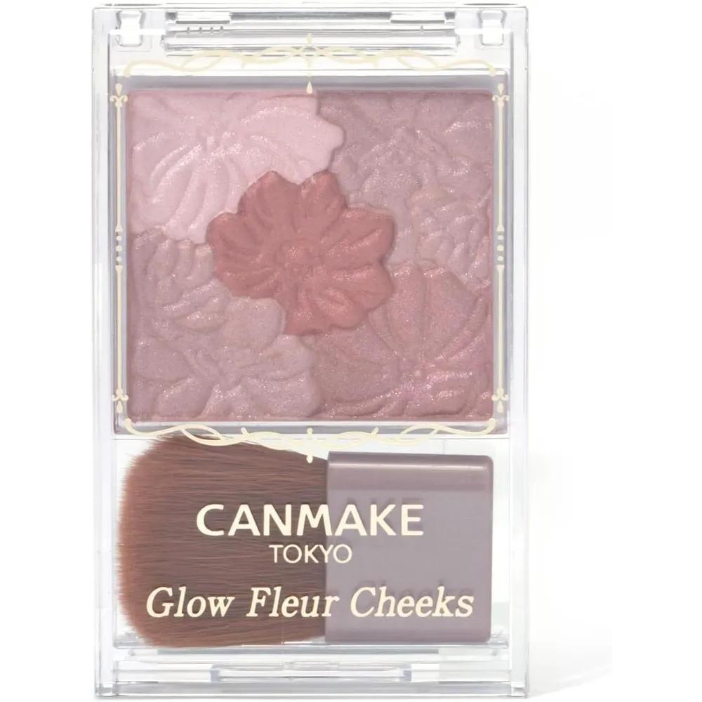 CANMAKE Glow Fleur Cheek 14 Rose Tea Fleur 6.3g Natural Glow 3 Pieces 2