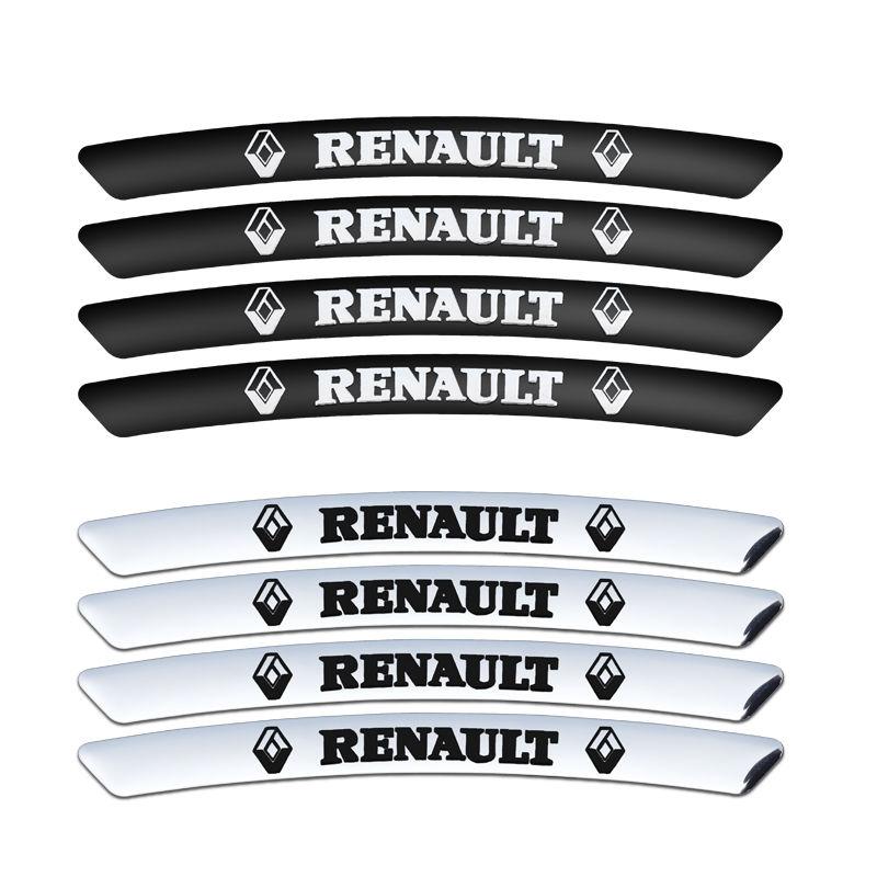 Lightweight Aluminium Alloy Wheel Hub Stickers 4Pc Portable Decor Decals Exterior Styling For Renault Dacia Scenic Laguna Twingo NN40