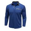Autumn New Men's Long-sleeved Waffle Polo Shirt Fashion Men's Lapel T-shirt Tops
