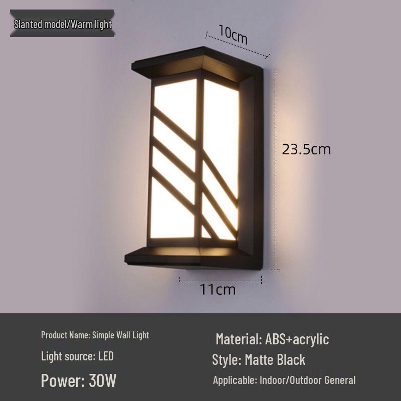 Waterproof LED Outdoor Wall Light for Staircase, Terrace, Corridor, Garden, Villa, or Aisle.