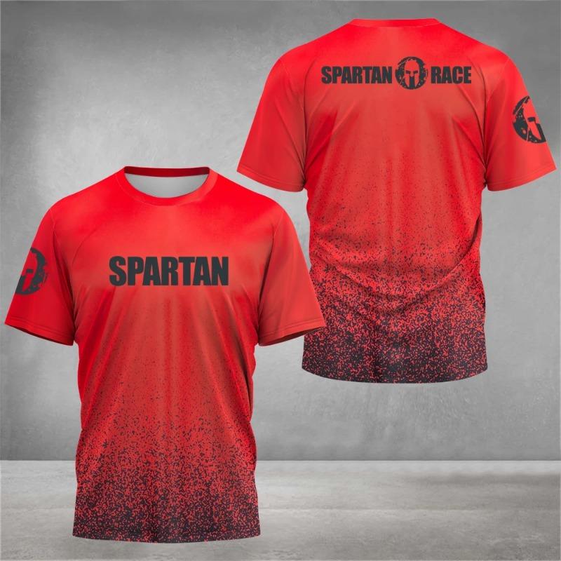 2026 New Spartan Graphic 3D PrintedShort Sleeve T-Shirt Breathable O-Neck T-shirts Top