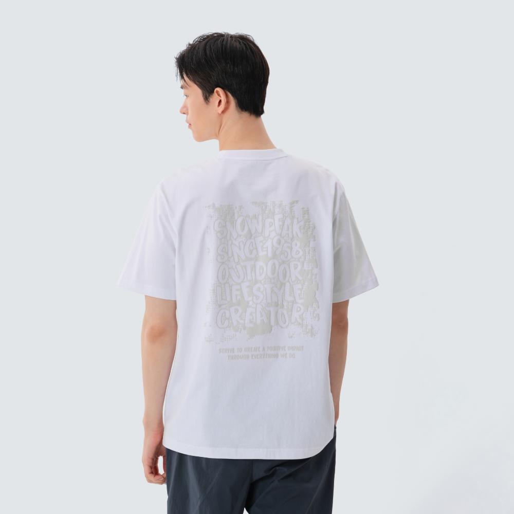 SNOWPEAK Cotton Foam Lettering Short Sleeve T-shirt White (S25MMFTS58)