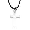 Ankh Cross Pendant Necklace Ancient Egyptian Symbol Gothic Jewelry With 45cm Leather Chain