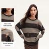 VEROMODA Women's Distressed Striped Knit Sweater