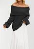 New TikTok autumn/winter European and American women's loose knit sweater pullover off-shoulder sweater