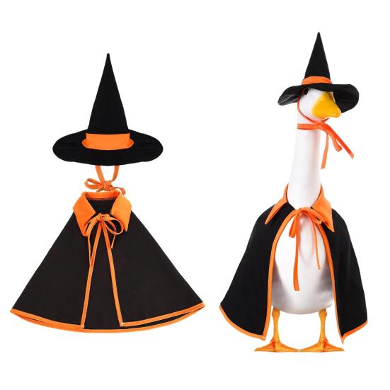 Halloween Witch Goose Outfit Witch Goose Costume Cloak with Witch Hat Outdoor