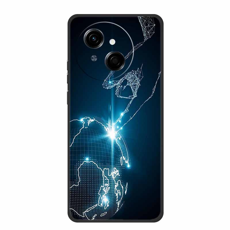For Tecno Spark 40C Phone Case 6.67" Fashion Photos Black Silicone Soft TPU Case For Tecno Spark 40C Back Cover Cases 40 C Coque