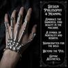 Halloween Skeleton Hand Set, Punk Ghost Hand Suffocating Necklace, Swing Earrings, and Accessories for Role Playing Festival Party Costumes