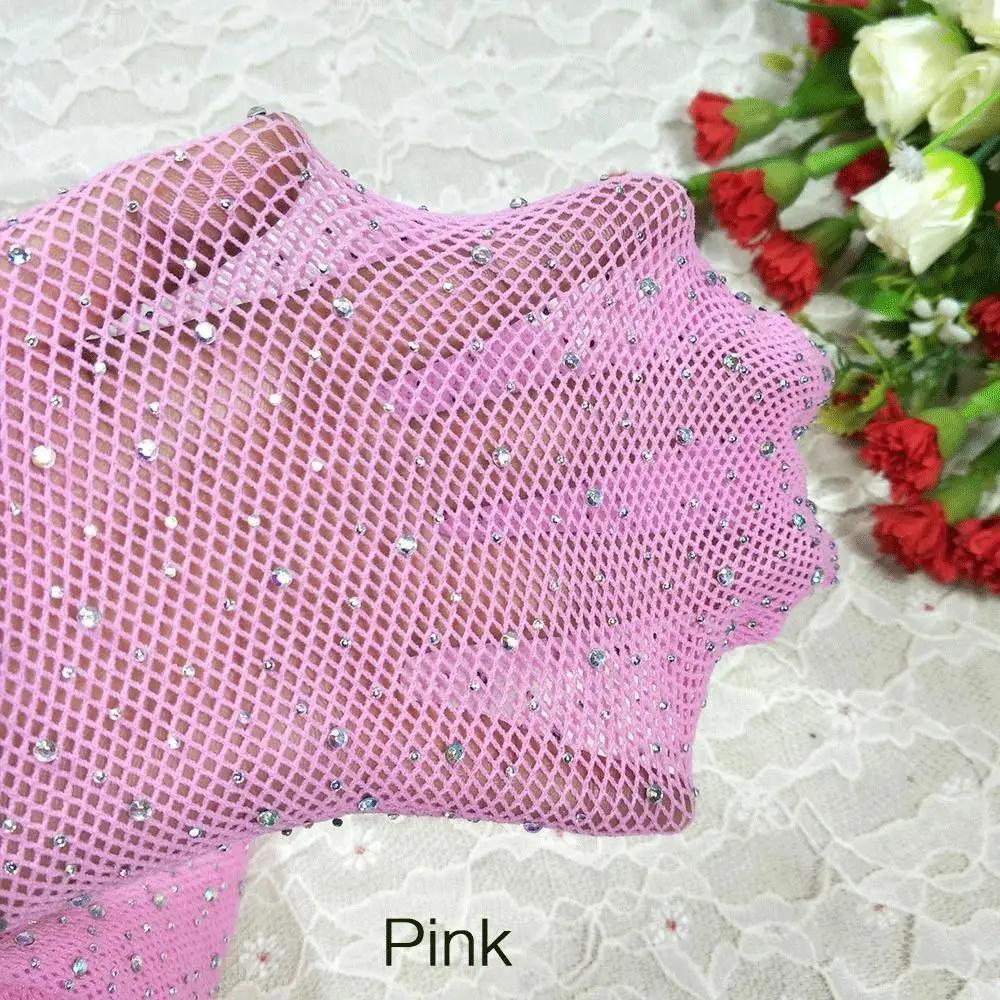 Trendy Shiny Fishnet Tights Small Mesh Glitter Pantyhose Hot-drilled Thin Stockings Women Girl