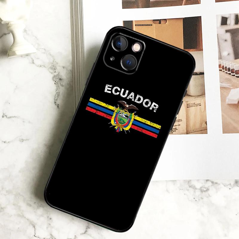 Ecuador Flag Phone Case For iPhone 15 16 14 Plus 13 12 Mini 11 Pro Max X XR XS Max 7 8 Back Cover