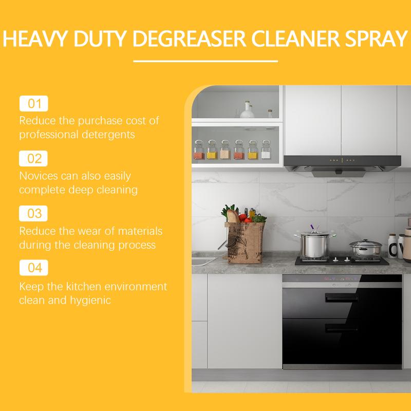 Kitchen Grease Remover 120ml Spray Powerful Degreaser for Stainless Steel Range Hood Cooktop Oil Cleaning at Home