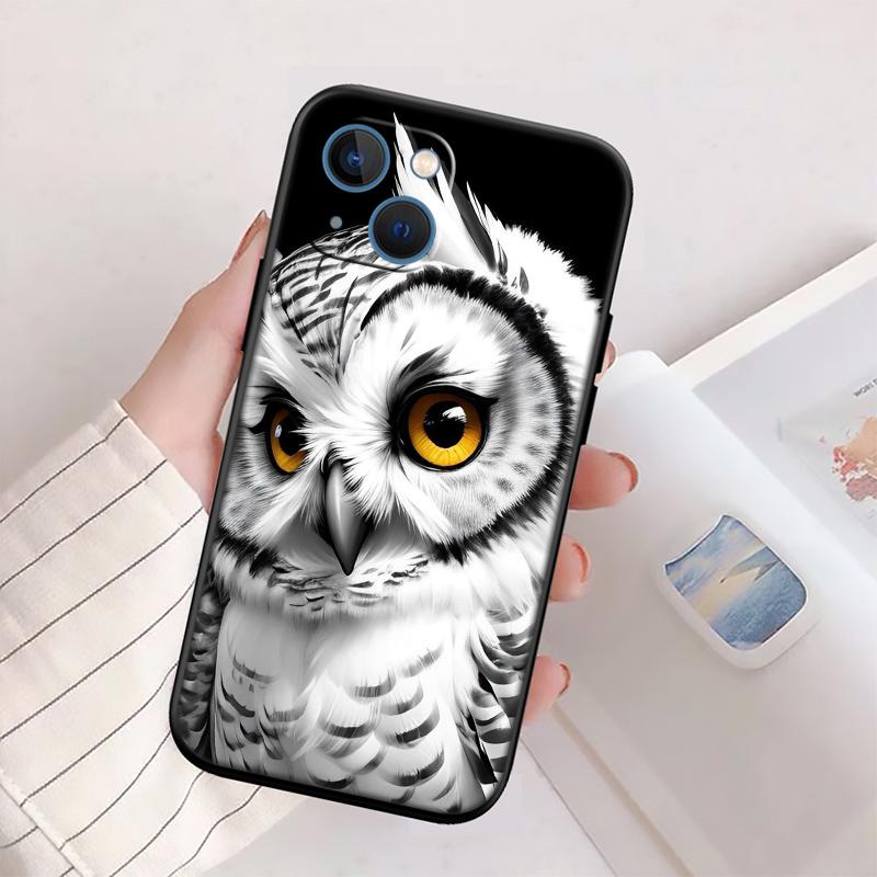RP13 Cartoon Art Owl Phone Case for Samsung Galaxy S20 S21 S22 Ultra FE + Plus A21S A22 A24 A25 A26 A30 A30S A31