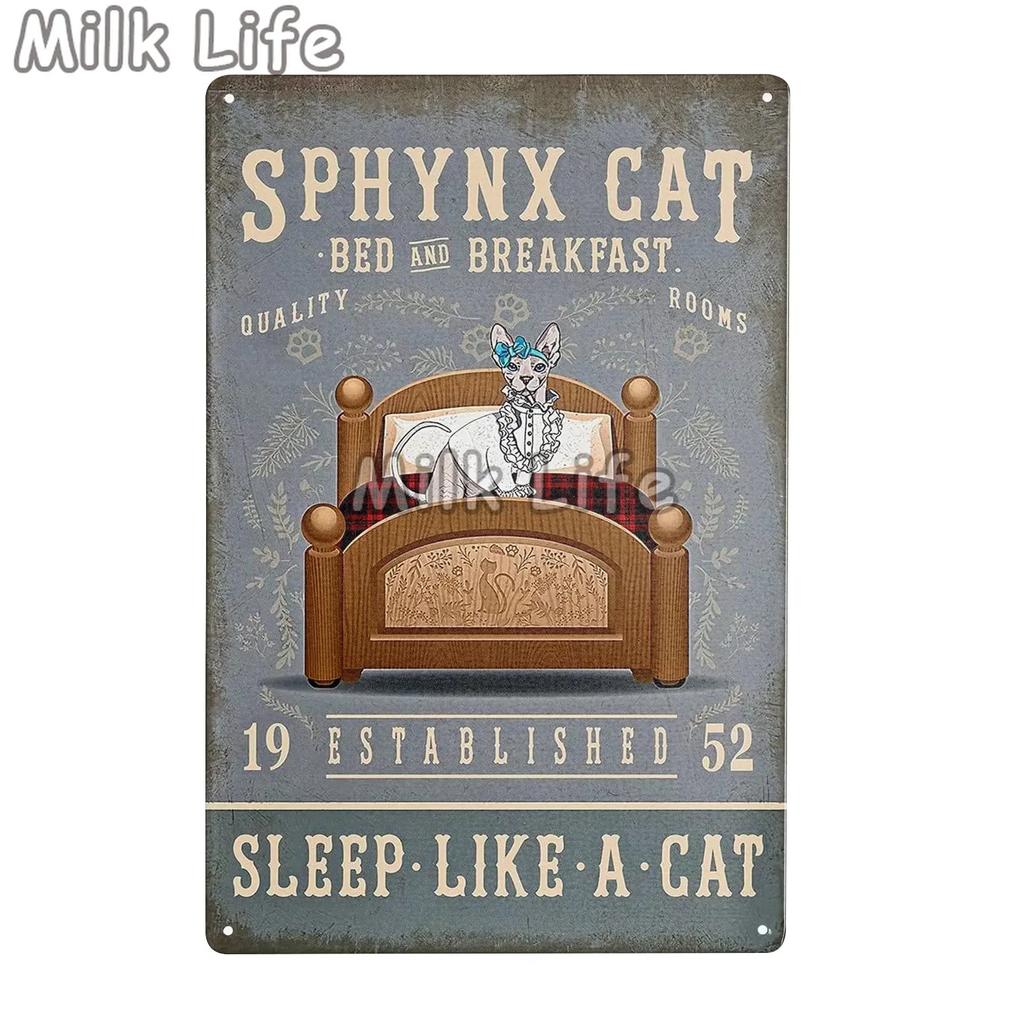 Sphynx Cat-your Butt Napkins My Lady Vertical Poster Home Decor Wall Art Print Poster for Birthday,retro Metal Tin Sign Plates
