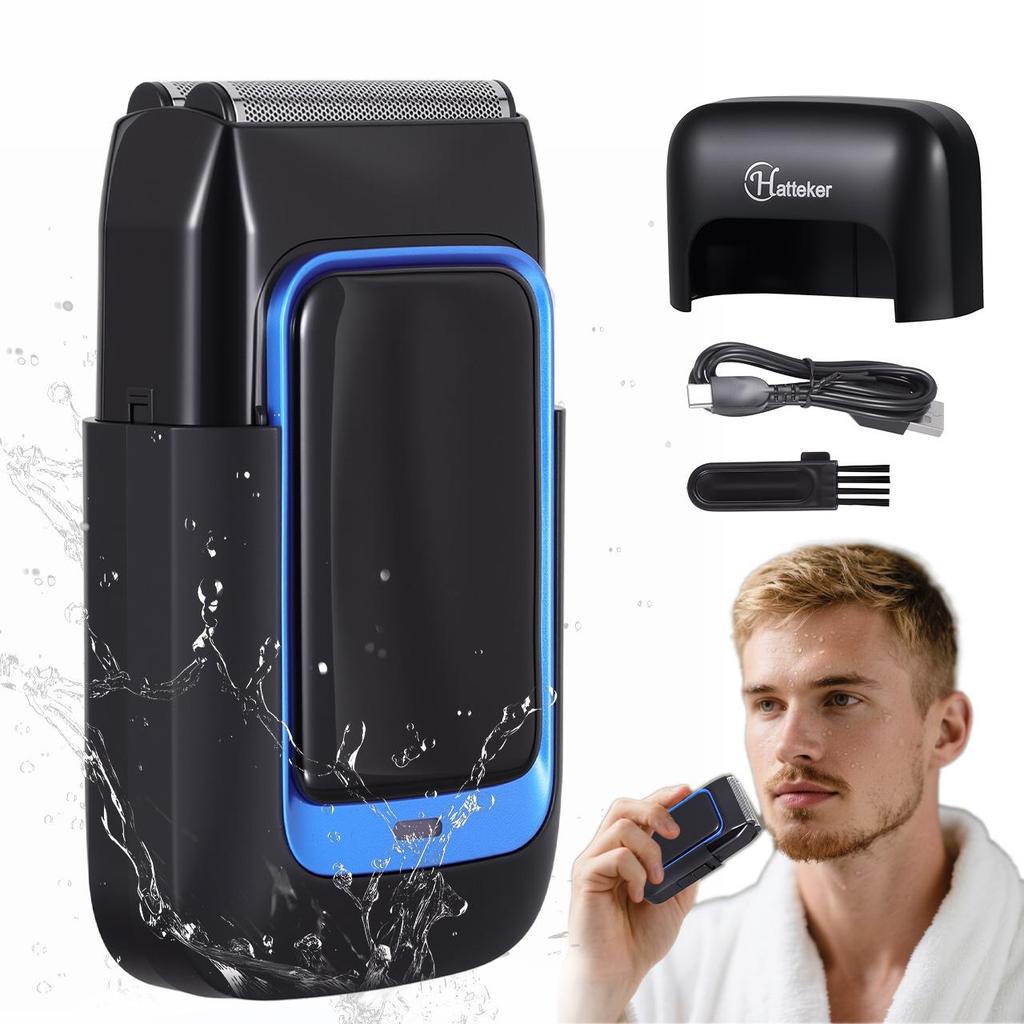 Hatteker Shaver for Men Dual-Head Beard Shaver Razor Reciprocating Ultra Shaving Machine Smooth Clean Shave & Skin Whitening