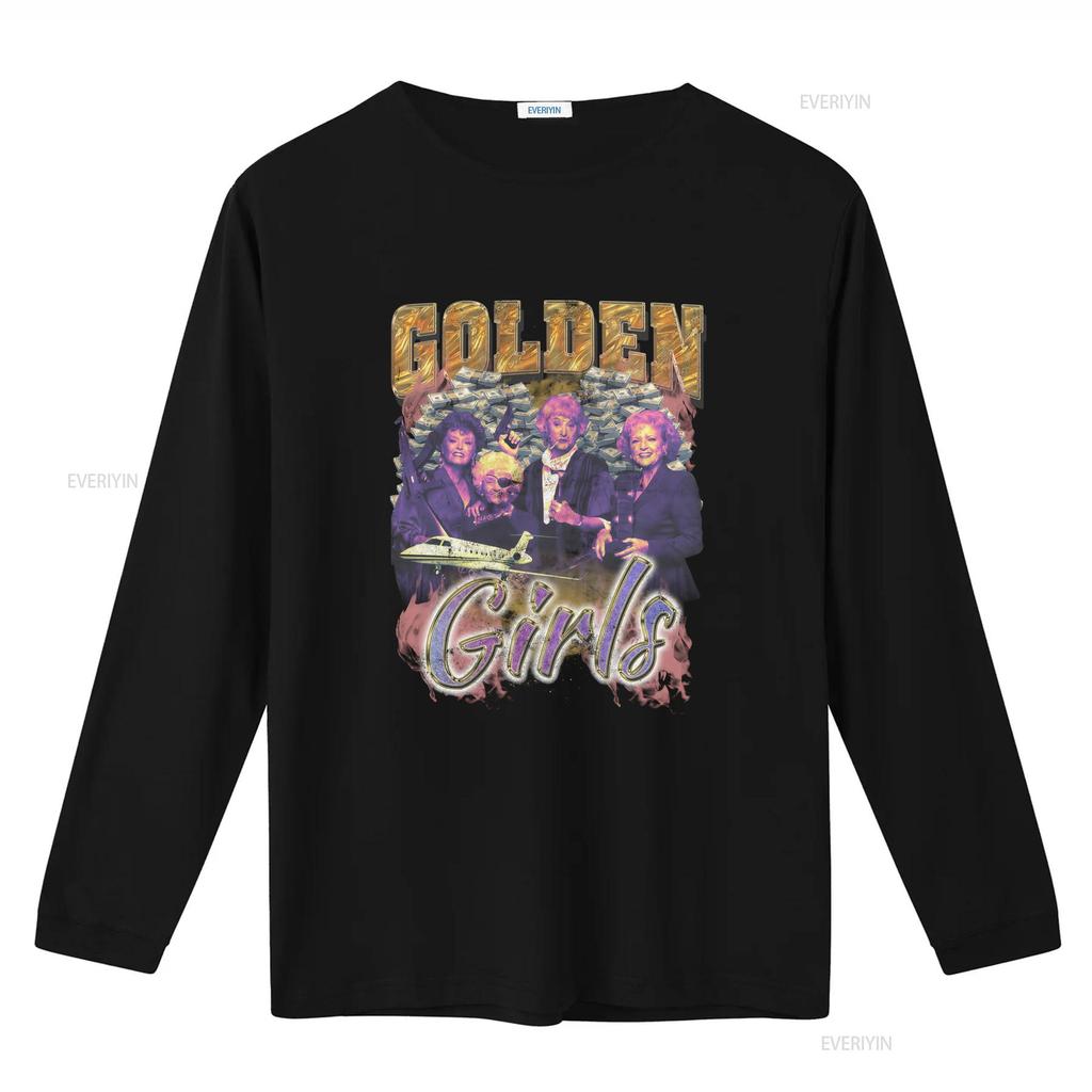 Retro Vintage Funny Gangster Golden Girls Print Casual Streetwear T Shirt vintage Washed fashion Breathable designer clothes