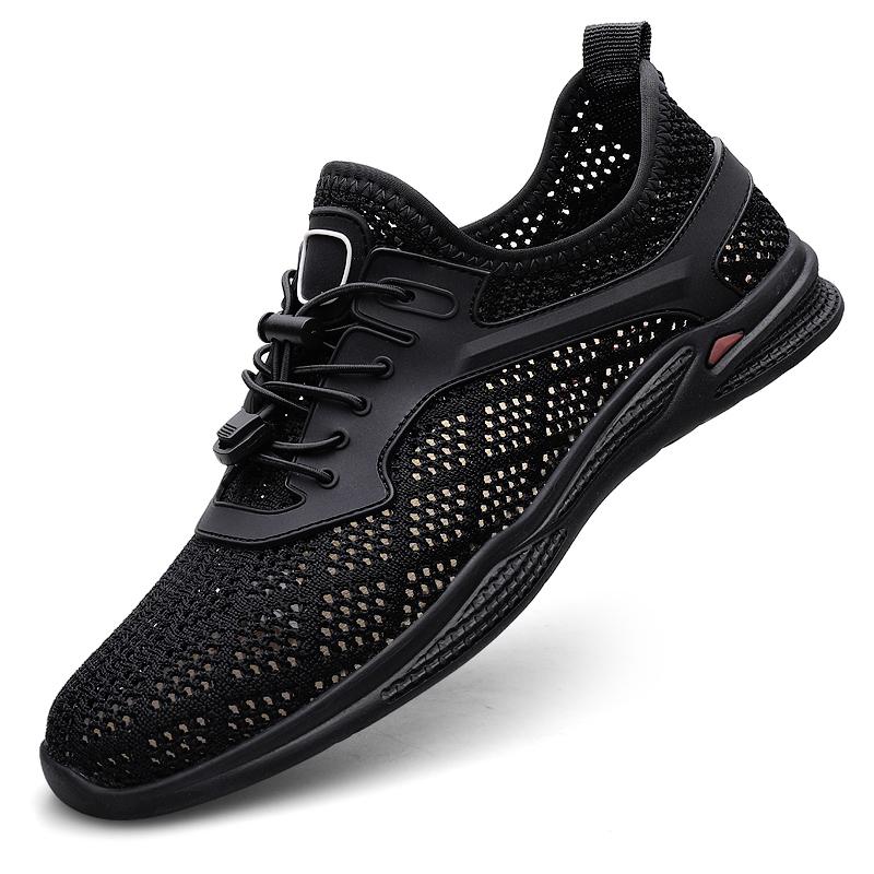 

Fashion Summer Men Casual Mesh Shoes Cool Breathable Comfortable Men Outdoor Hiking Sneakers Fashionable Men Soft Sole Hollow Out Shoes 46 чёрный