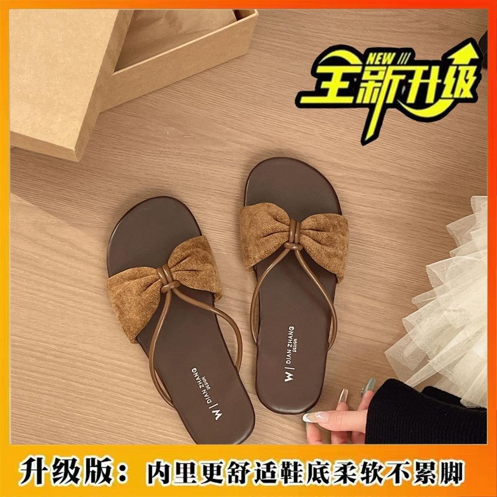 Students Wear Sandals Women'S Three-Dimensional Bows, Accessories, Toe Straps, Simple And Durable Structure