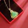 Gold Plated Buddha Pendant Necklace Women Minimalist Elegant Ethnic Style Charm Jewelry
