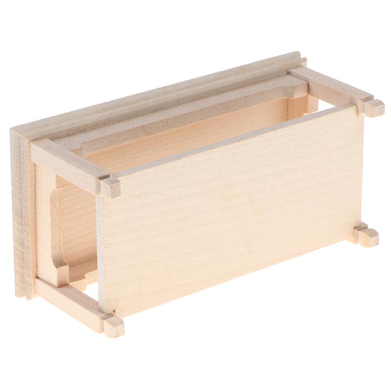 1:12 Miniature Dollhouse Teapoy Furniture Wood Mini Table Toy