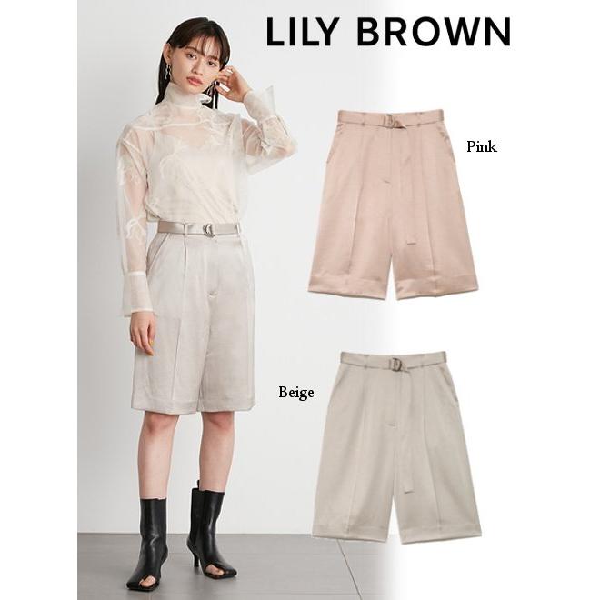 [Same day shipping] Sale 60% OFF Lily Brown Satin Shorts 22 Spring/Summer LWFP221133 Pants Mini Bottom 2022summer Summer