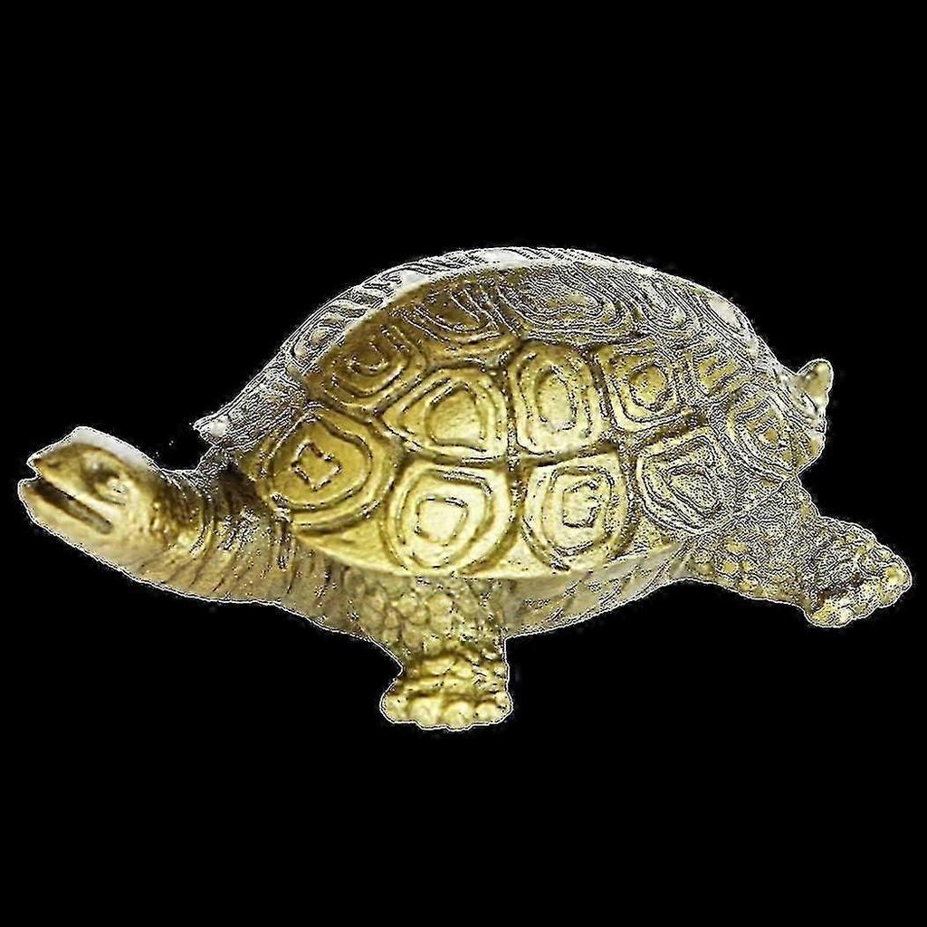 Handmade Chinese Brass Tortoise Figurine Home Decorative Collectible