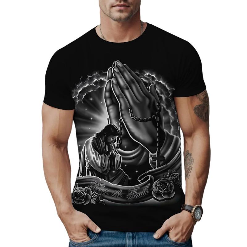 New 3D Digital Printed Summer Abstract Personality Trend Adult Men's T-shirt