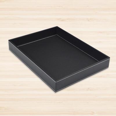 Rectangular European Leather Tray for Fruit, Tea, or Office Documents