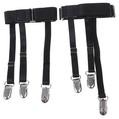 2 Pcs Men Shirt Stays Belt Non-Slip Locking Clips  Keep Shirt Tucked Leg Strap