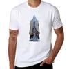 Bird On Confucius Statue Tshirt Novelty Print Casual Tee Shirt