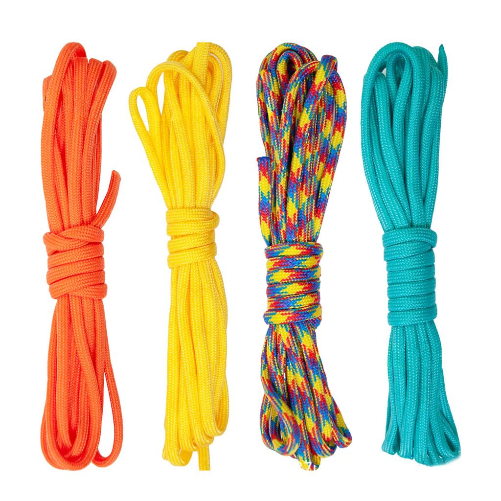 4Pcs 4mm Paracord Rope String 3meter/9.84ft Long Each for Keychain Bracelets Jewelry Making Outdoor Gear Accessories