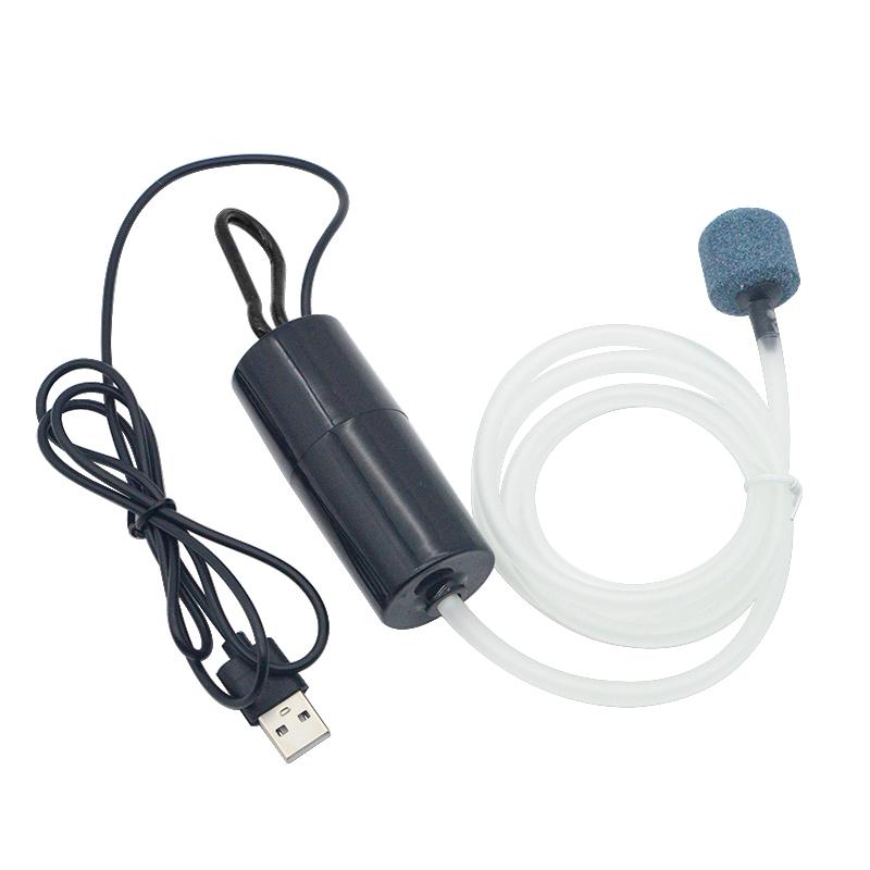 Akvarium oksygen luftpumpe fisketank USB Silent Air Kompressor Aerator Portable Mini Small Oxygenator Akvariumtilbehør 5v 1W