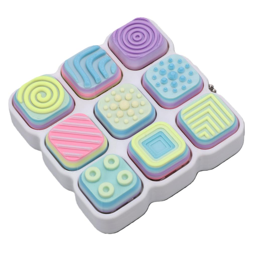 Keyboard Fidget Toy Pressing Stress Relief 9 Key Square Keyboard Button Fidget Toy for Adults