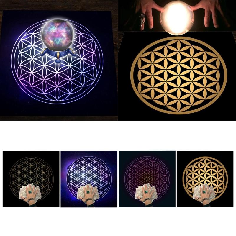 Tarot Card Tablecloth Altar Tarot Cloth Divination Card Table Cloth Square Flannel Table Cover Decorations 50/60/75cm