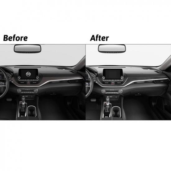 Carbon Fiber Interior Console Dashboard Cover Trim For Nissan Altima