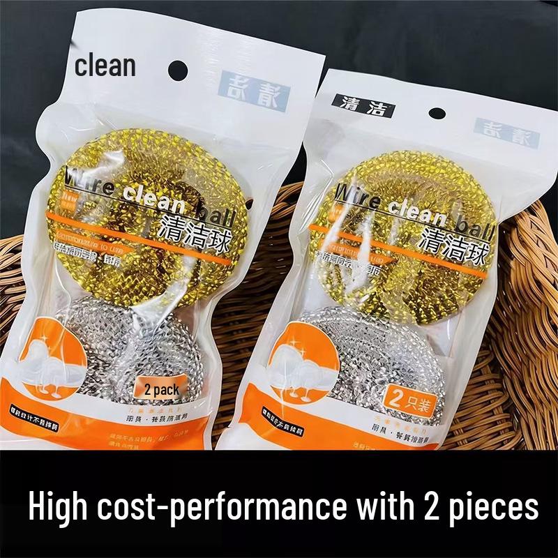 Large Stainless Steel Wool Scrubber for Kitchen Cleaning - Individually Packaged, Thickened Pot & Dish Cleaner in Stock