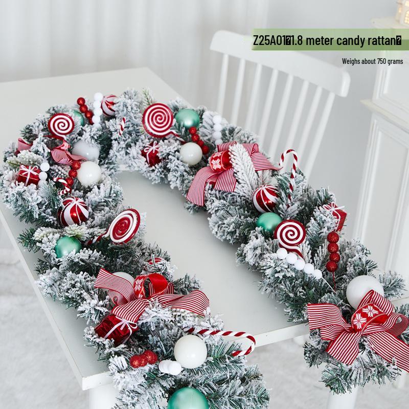 Christmas Snowflake Garland for Hotels, Malls, Windows, Doors & Stair Handrails