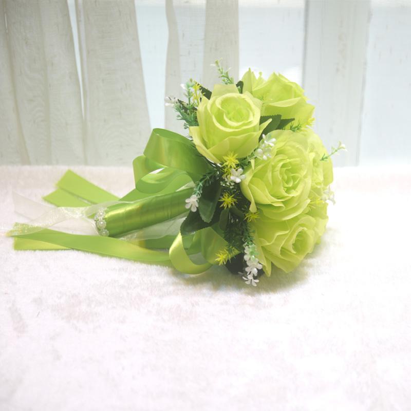1 ks Svatební malá kytice Odolná Malá velikost Připravená k obřadu Družičkovská Kompaktní kytice Realistická Umělá Malá velikost 23x20cm