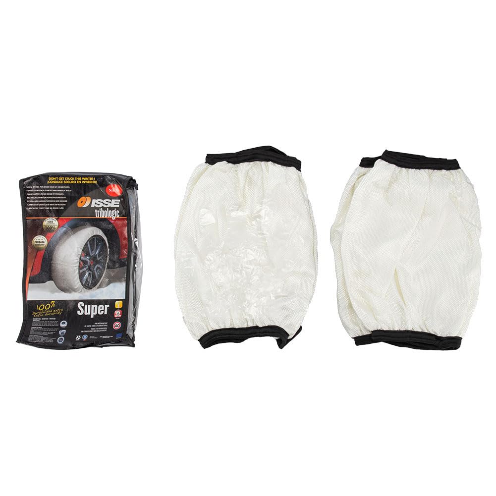 ISSE TEXTILE SNOW CHAINS Cloth Tire Chains Snow Socks SUPER Available In 5 Super Model Easy To Tire Protection for Winter and Sizes 58/62/66/70/74