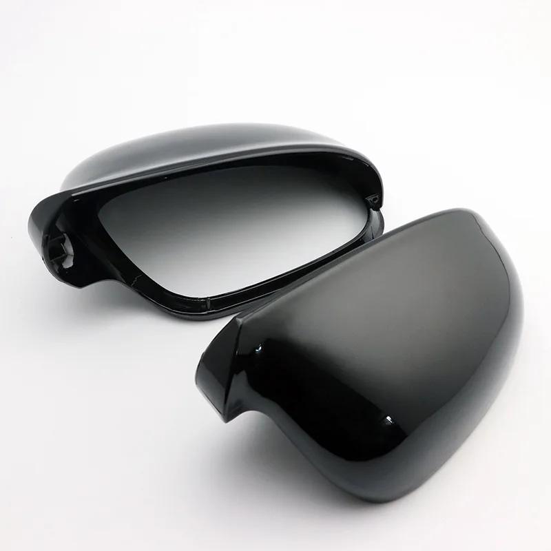 For Volkswagen Golf 5 MK5 2003-2009 Modified Bright Black Rear View Mirror Shell Carbon Fiber Look Cover Car Accessories