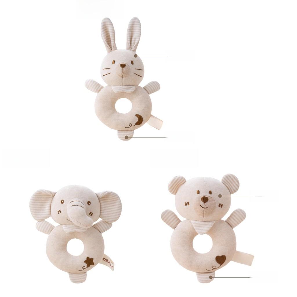 Baby Handheld Rattle Toy With Soft Cotton Material For Sensory Development And Grasping