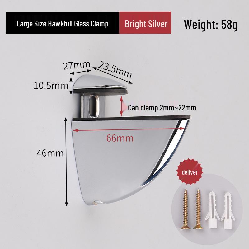 Adjustable Glass Shelf Clip Support Bracket