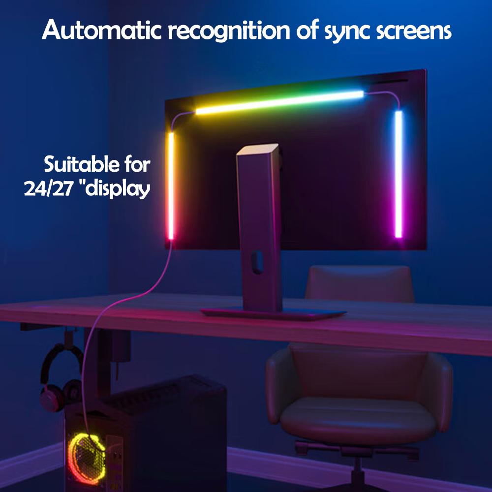 RGB Gaming Light Sync Strip Screen Backlight with Smart APP Control Ambient Lighting DIY Color Modes Computer Game Room