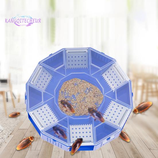 Cockroach Catcher Box, Single Layer PP Plastic, Round Roach Trap for Kitchen