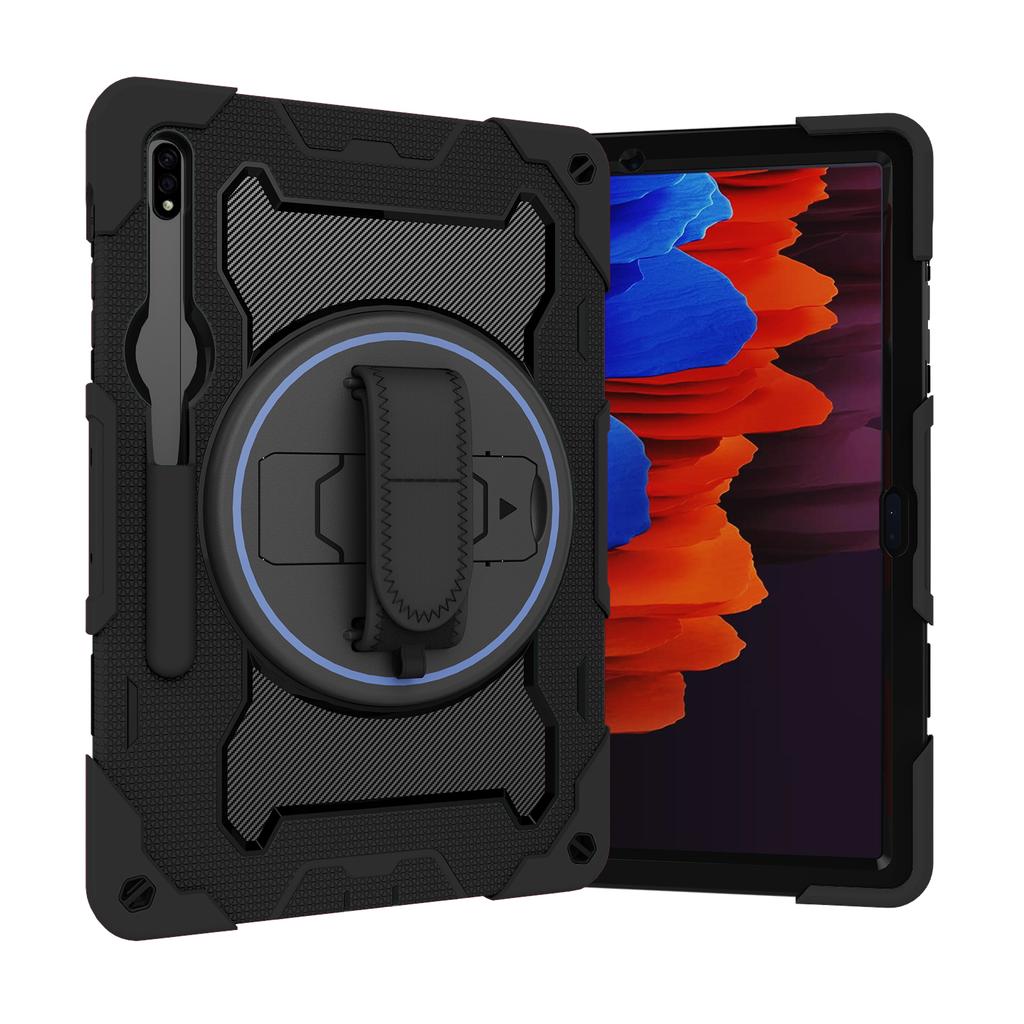Heavy Duty Case Universal for Samsung Galaxy Tab S8 S7 Plus FE 12.4 SM-X800 X806 SM-T730 T735 T736 T970 T975 T976 Rotating Cover