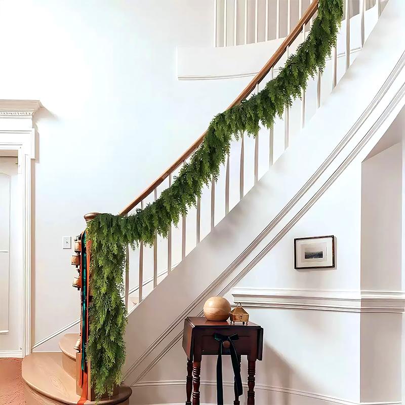 1PC Faux Ivy Vine Party Dark Green Branches Outdoor Decoration Green Christmas Tree Garland Home