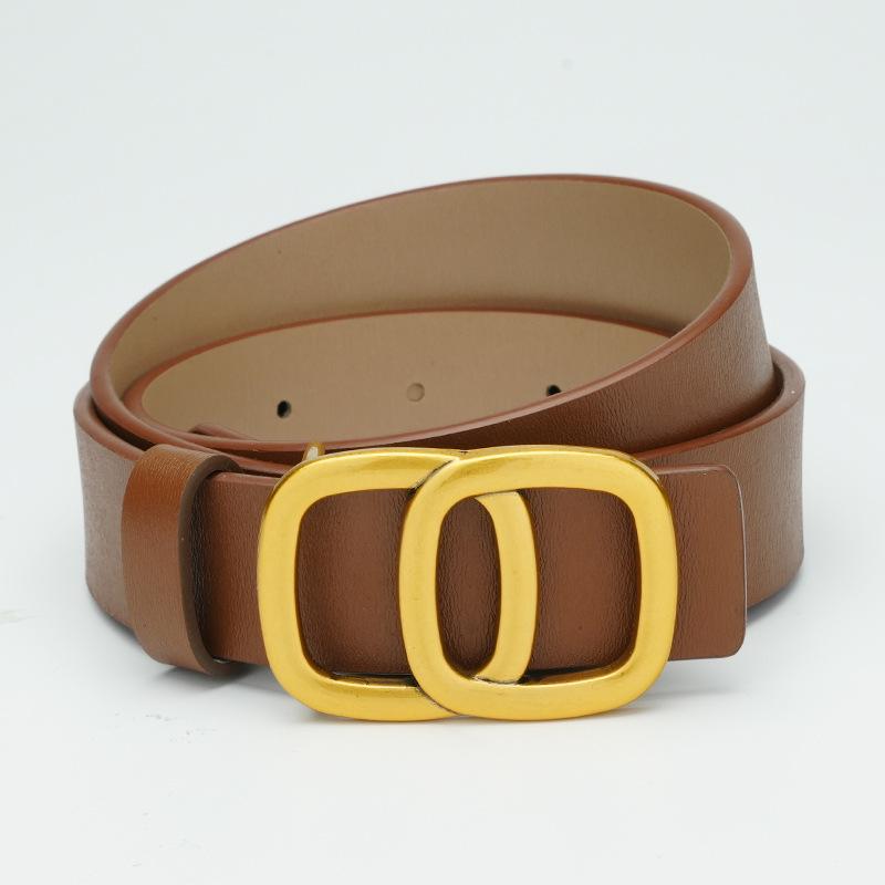 Women's Belt Dress Smooth Buckle Women's Skirt and Decorative Women's Belt Versatile Thin Belt