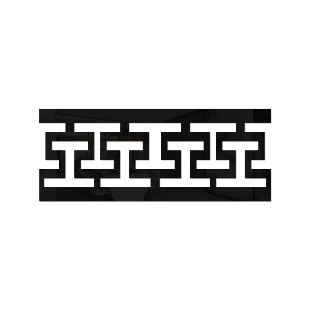

Зеркало на линии талии Трехмерная акриловая наклейка на стену Ванная комната Дом Рамка для стены Плинтус Макет Наклейка на стену чёрный