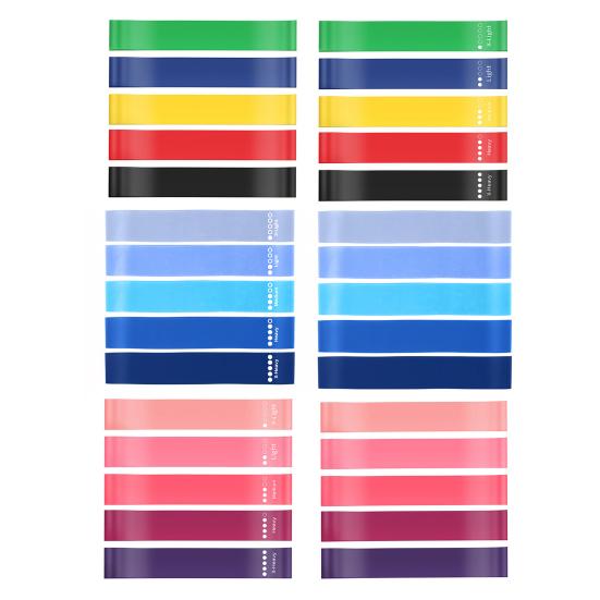 5Pcs Resistance Bands Set Multi-Level Resistance Elastic Fitness Bands Heavy Duty Exercises Rehabilitation Yoga Bands